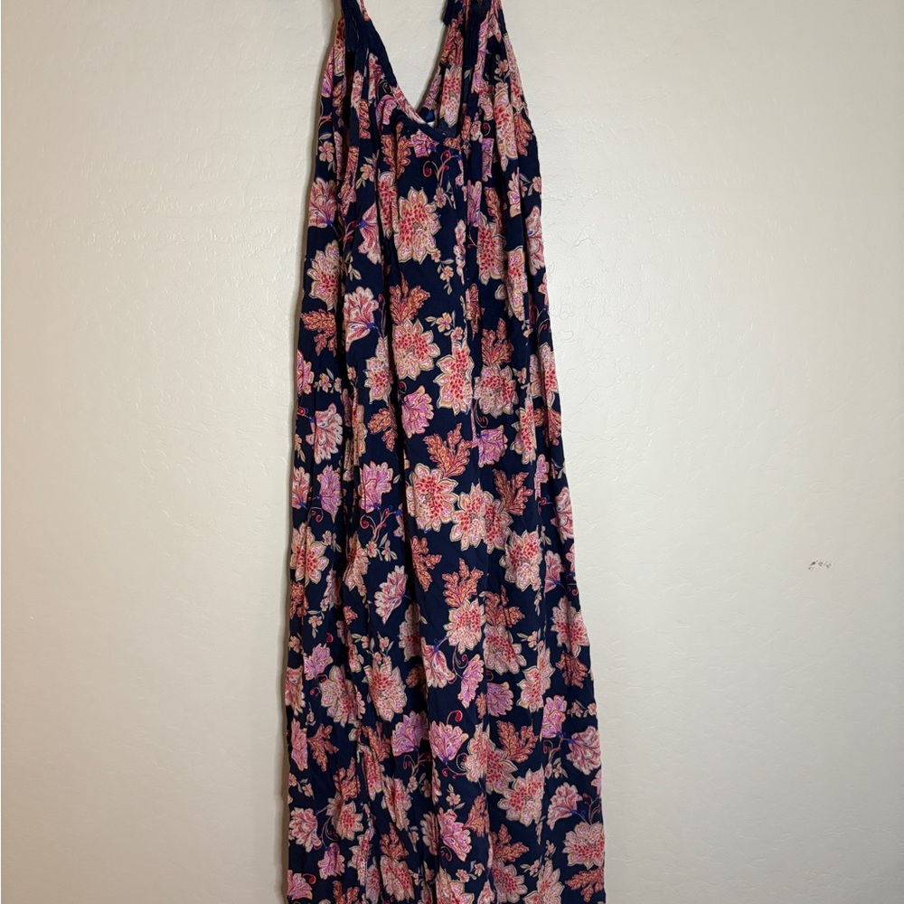 Old Navy Navy and Pink Floral Dress